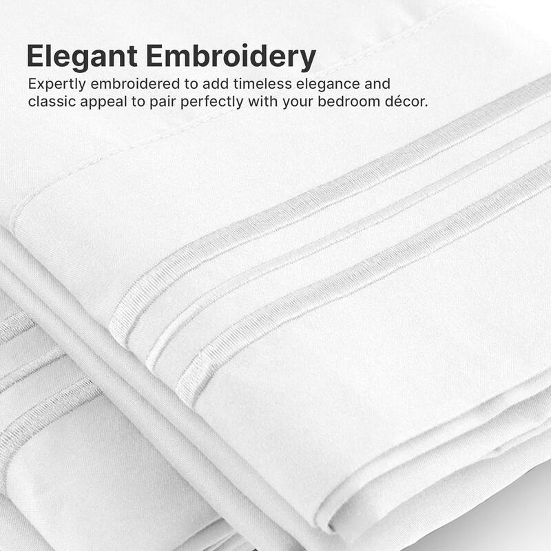 CGK Linens 6 Piece Extra Deep Pocket Microfiber Hotel Luxury Bed Sheets Set