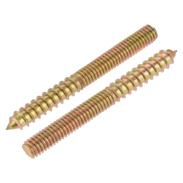 M10x50mm Hanger Bolts Double Head Dowel Screw 120mm Length 15pcs Silver Tone