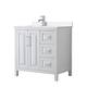 Option White, Chrome Trim, White Quartz Top