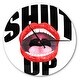 preview thumbnail 9 of 8, Designart 'Female Lips' Oversized Shabby Chic Wall CLock