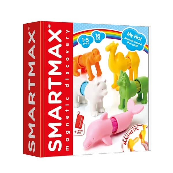 slide 2 of 7, SmartMax My First Animals Around the World, Magnetic Building Set Multi - Kids