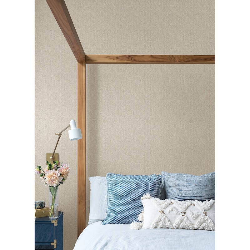 NuWallpaper Ashland Taupe Peel and Stick Wallpaper