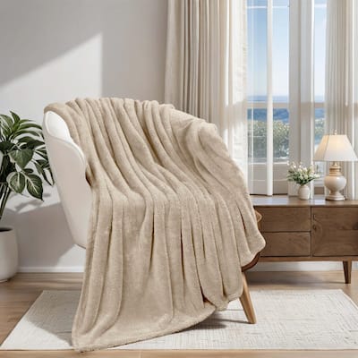 Blue Nile Mills Classic Plush Solid Ultra-Soft Fleece Throw Blanket
