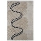 preview thumbnail 10 of 33, SAFAVIEH Handmade Soho Elvyra Waves N.Z. Wool Rug 3'6" x 5'6" - Blue/Grey - Rectangle