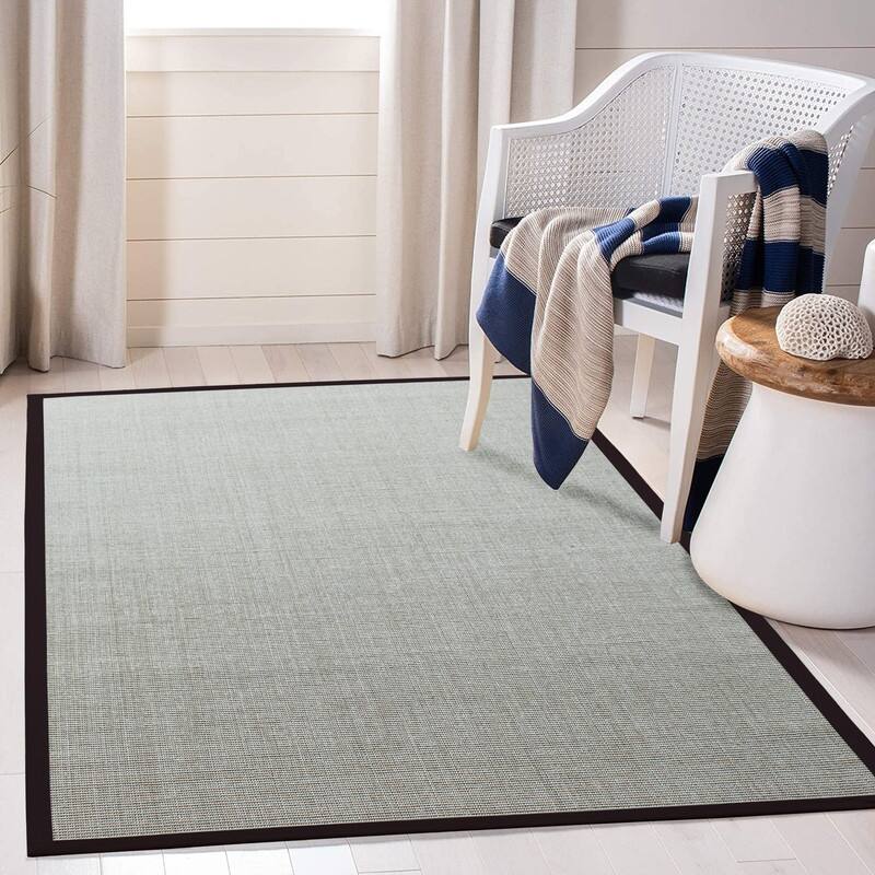 A1HC 100% Sisal Rug, Natural Fiber Area Rugs with Non-Skid Latex Backing, Rug for Entryway, Dining or Living Room - 5' x 8' - Ivory/Brown