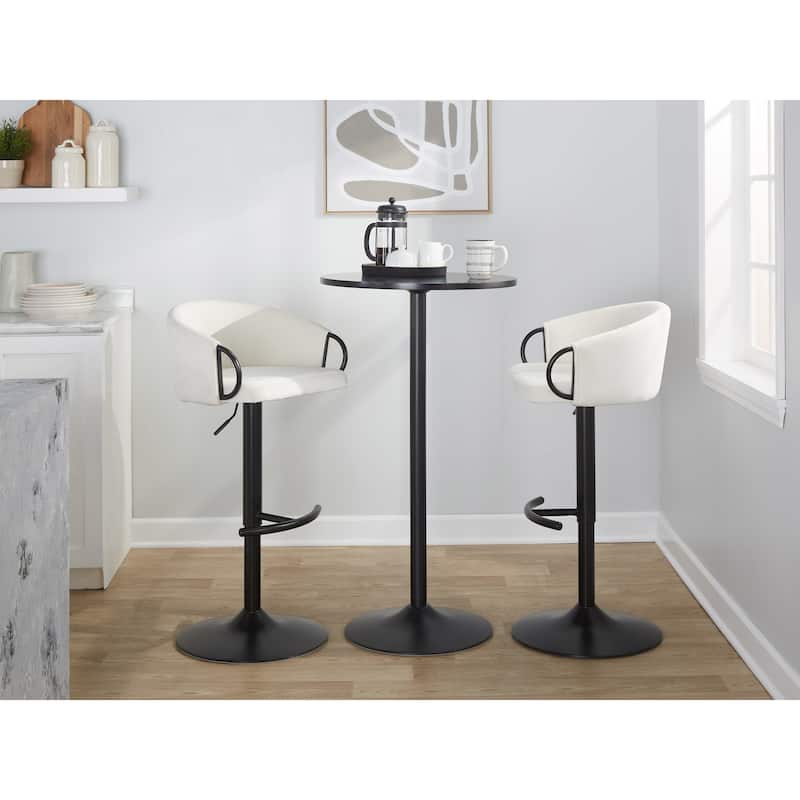 Silver Orchid Battista Adjustable Bar Stool (Set of 2)