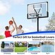 preview thumbnail 10 of 9, Goplus Basketball Hoop Outdoor System with 45 Inch Shatterproof PC - 45" x 29" x 49.2" (L x W x H)