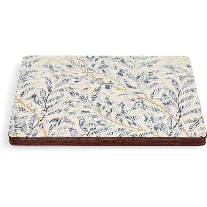 Pimpernel Set of 4 Morris and Co Willow Bough Blue Placemats - 15.7 Inch x 11.7 Inch