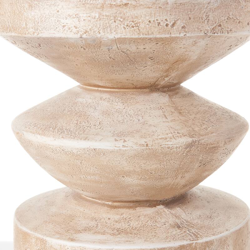 Christopher Knight Home - Modern Handmade 15.16" Lightweight MgO 3-Layer Accent Side Table for Indoor and Outdoor Use