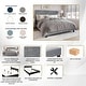 preview thumbnail 5 of 34, CraftPorch Corduroy 4-pieces Mid-Century Modern Grey Bed with Dark Grey Furniture Bedroom Set