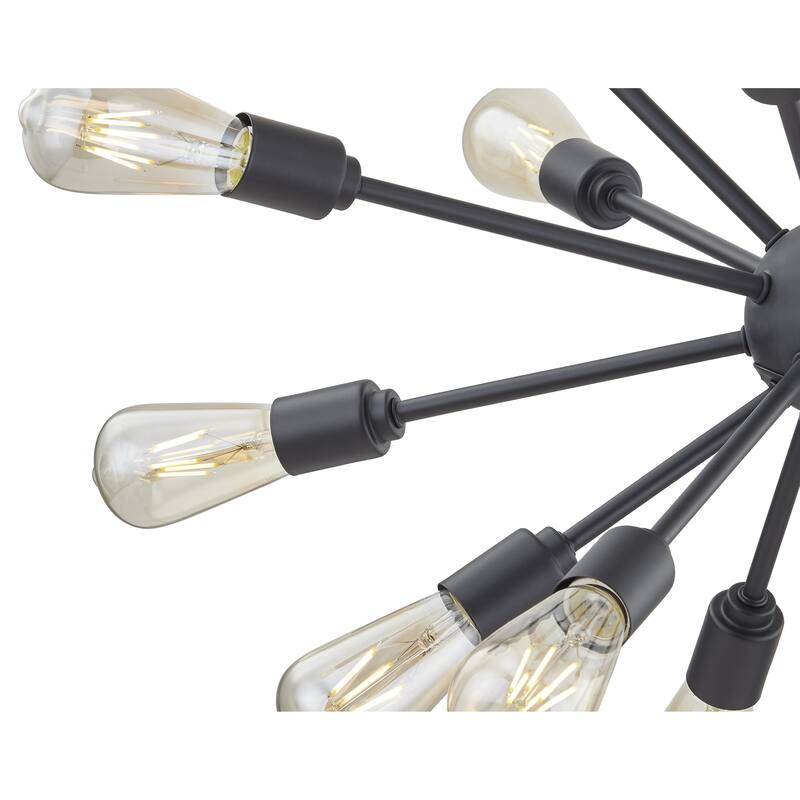 18-Light Chrome Metal Sputnik Chandelier