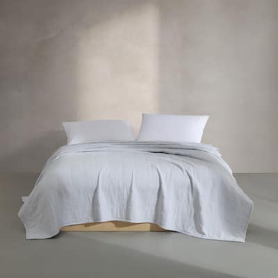 Calvin Klein Cotton Gauze Solid Reversible Quilt Set