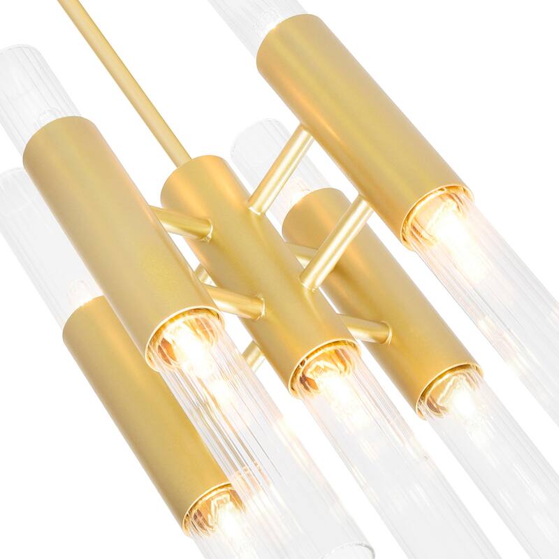 Orgue 9 Light 8in Satin Gold Mini Pendant - Satin Gold