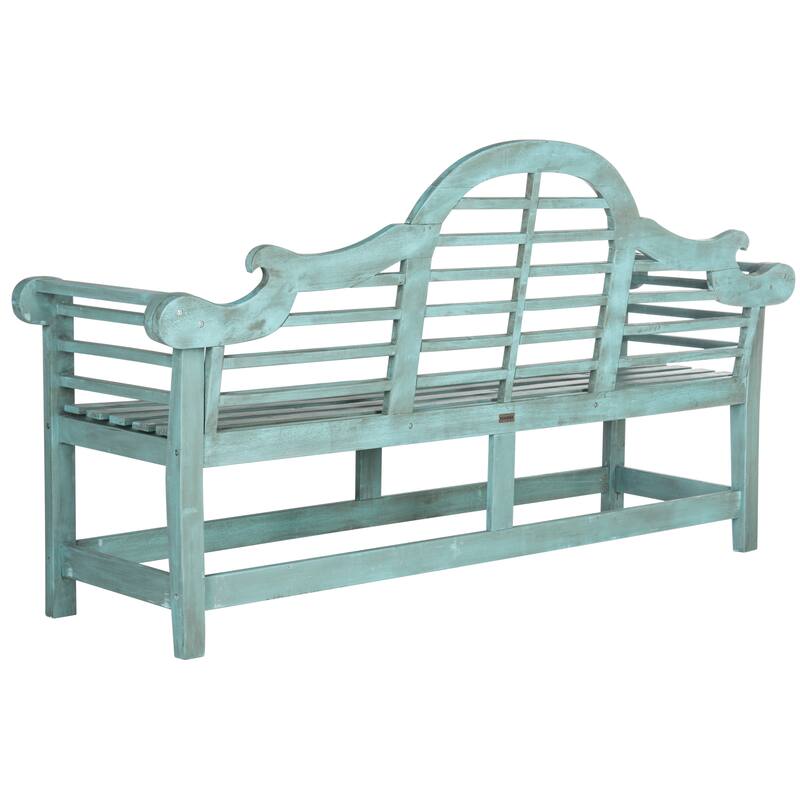 SAFAVIEH Outdoor Patio Furniture Hamida Acacia Wood Garden Bench - 77Wx23Dx41H