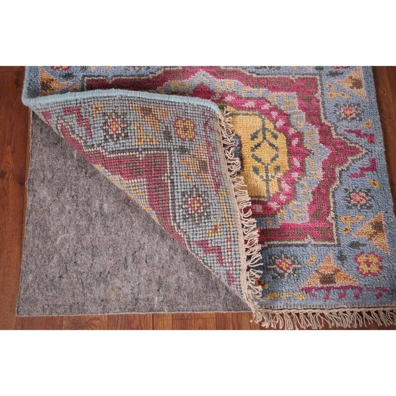 Blue Kazak Oriental Runner Rug Hand-Knotted Wool Carpet - 2'6"x 9'8"