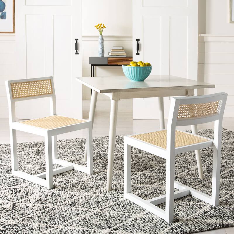SAFAVIEH Yvonne Cane Dining Chair - 22.2" x 17.5" x 30.7" - 22Wx18Dx31H
