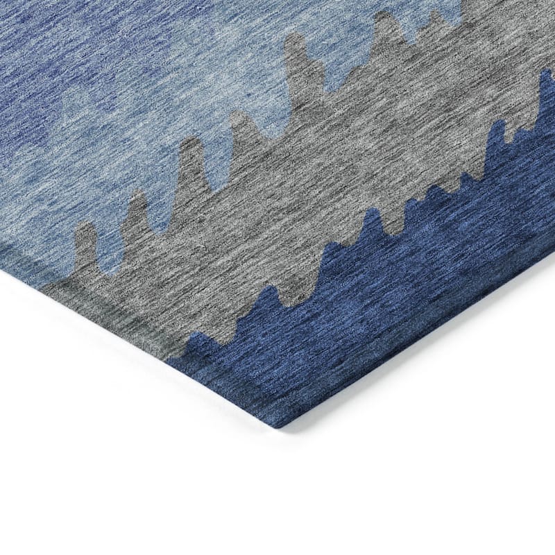 HomeRoots Striped Transitional Rectangle Outdoor Rug