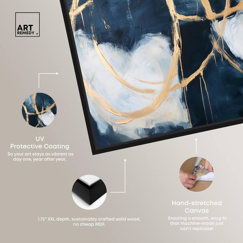 Gold Loops Canvas by Art Remedy