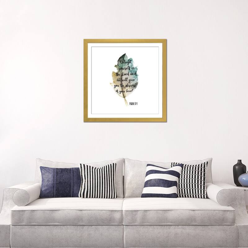 iCanvas "Psalm Leaf IV" by Kimberly Allen