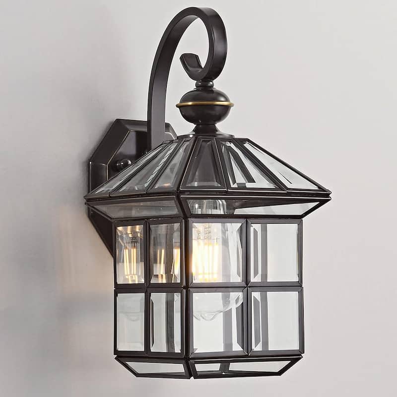13.4 inch wall lights bronze mount light glass, copper porch light