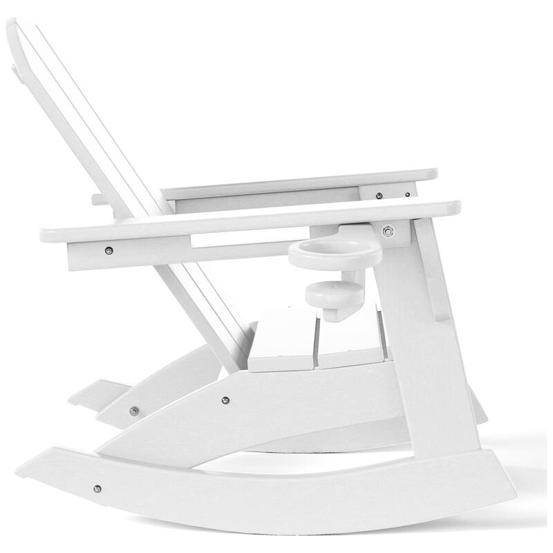 Laguna Kids Outdoor Poly Adirondack Rocking Chair with Side Table 3-Piece Set