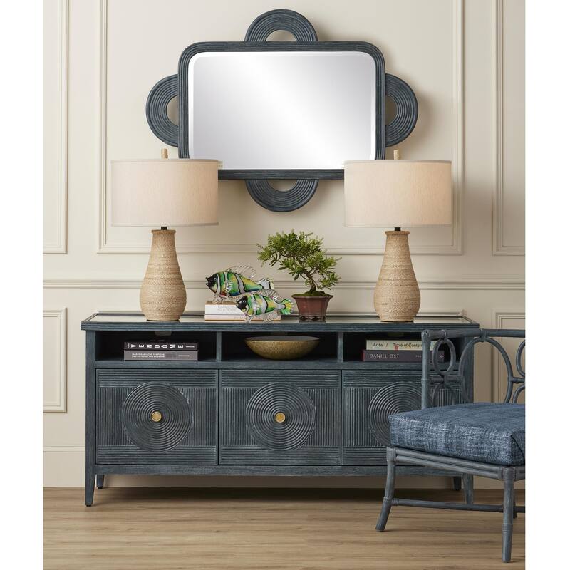 Currey & Company Joppa Rope Table Lamp - 28.5"h x 18"dia