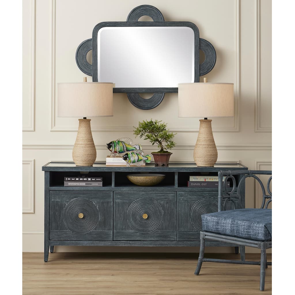 Currey & Company Joppa Rope Table Lamp - 28.5"h x 18"dia