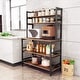 preview thumbnail 8 of 15, 5-Tier Kitchen Bakers Rack Kitchen Stand Utility Storage Cart