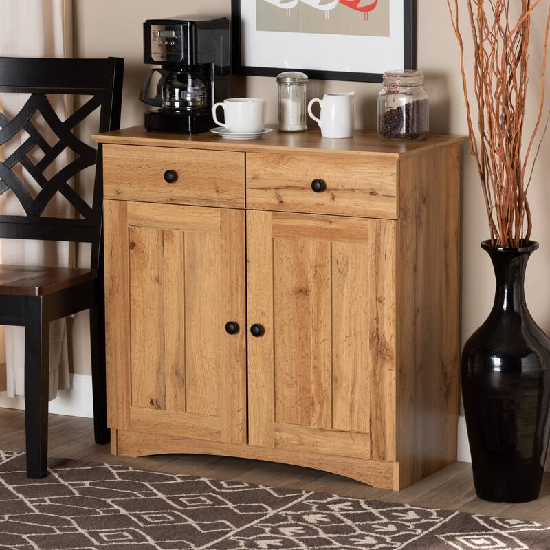 Lauren Modern and Contemporary 2-Door Kitchen Wood Cabinet