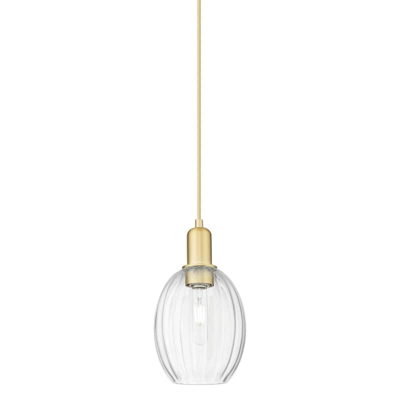 Innovations Lighting 716-1P-12-6 Preston Pendant Preston 6" Wide Mini - Satin Gold / Clear
