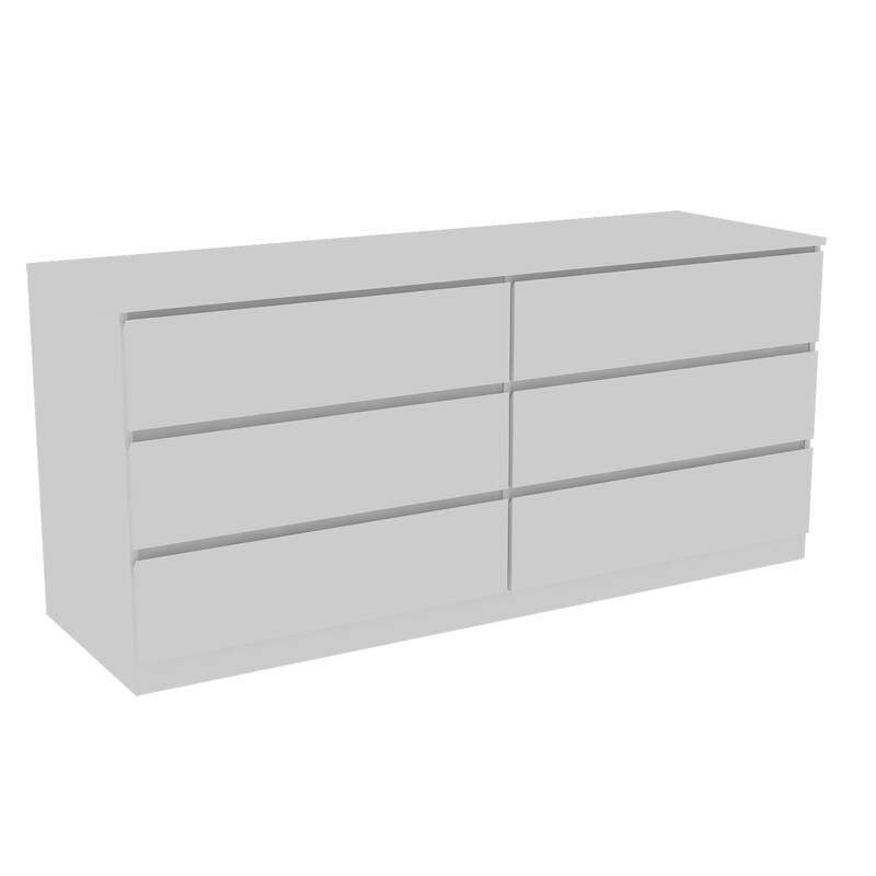 Wooden 6-Drawer Double Dresser