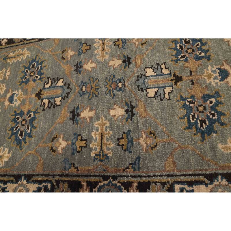 ECARPETGALLERY Hand-knotted Finest Agra Jaipur Teal Wool Rug - 2'5 x 7'10