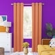 preview thumbnail 38 of 62, Sun Zero Harper Bright Vibes Total Blackout Grommet Curtain Panel, Single Panel 40" x 63" - Orange