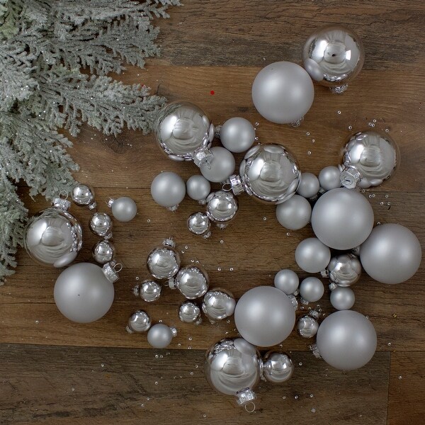 silver matte christmas ornaments