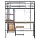 preview thumbnail 36 of 38, Full Size Loft Bed with Wardrobe and Stairs