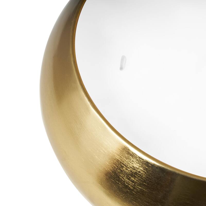 Metal Jasmine Scented Wide Dome 4 or 5 Wick Decorative Candle with White Wax - Gold - Roche River Decor
