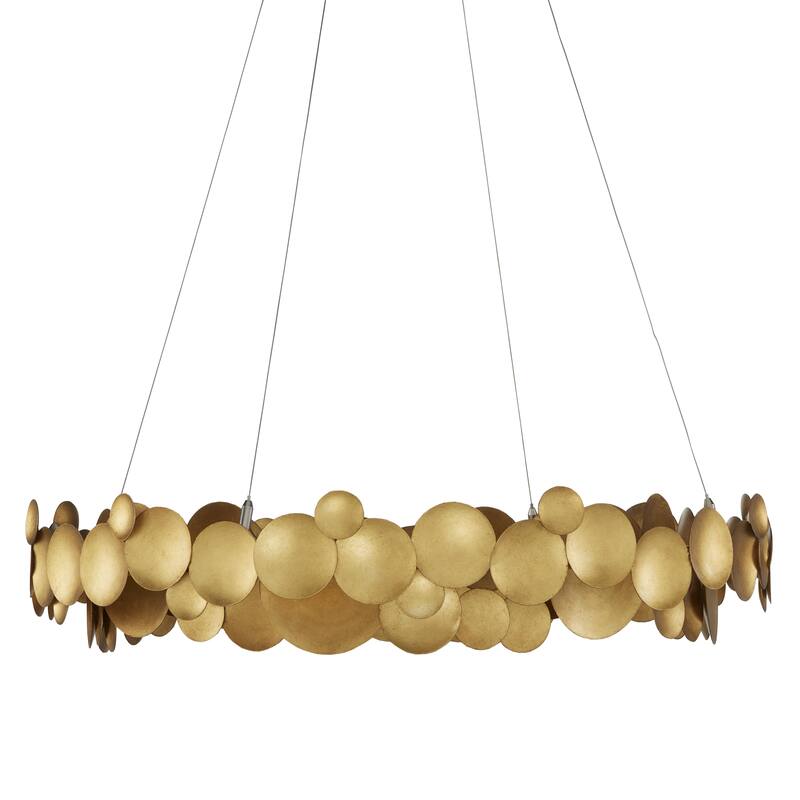 Currey & Company Lavengro Gold Chandelier - 6.5"h x 32"dia