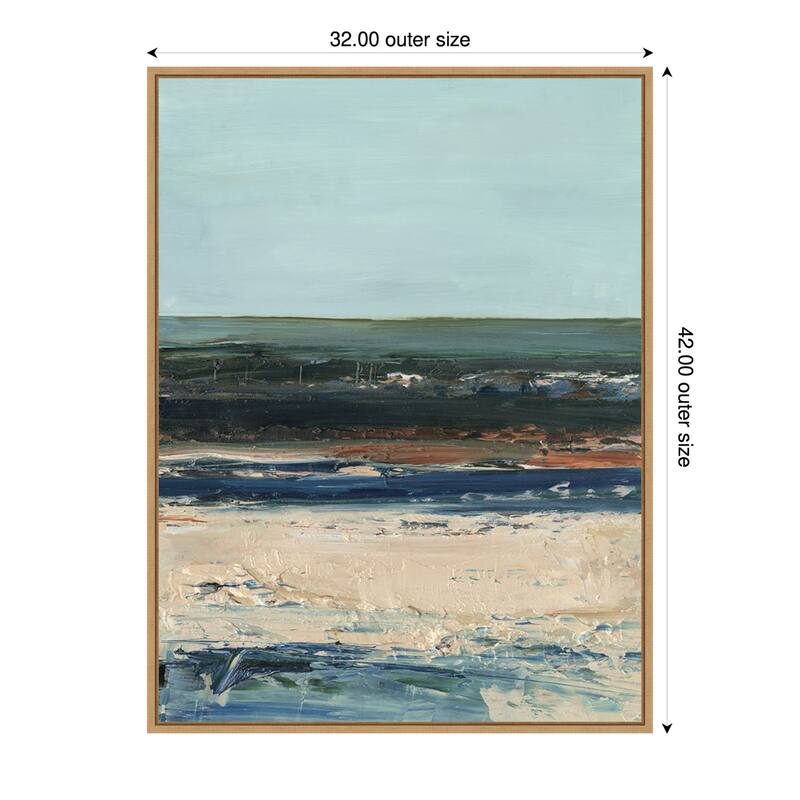 Amanti Art Rich Coastline II by Ethan Harper Framed Canvas Wall Art Print - Sylvie Maple - 32x42