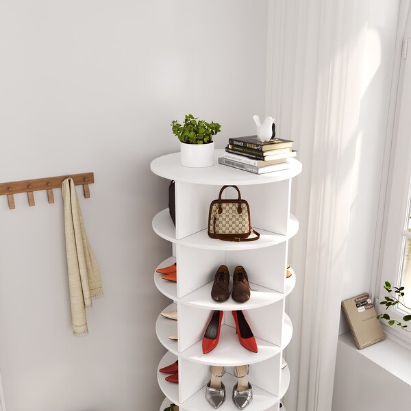 6 Layers Space Saving Rotating Shoe Rack Bed Bath Beyond 41524974