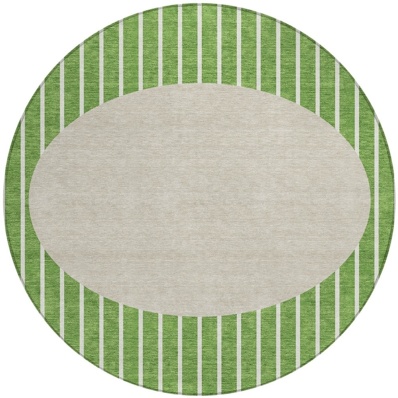 HomeRoots Striped Transitional Rectangle Outdoor Rug