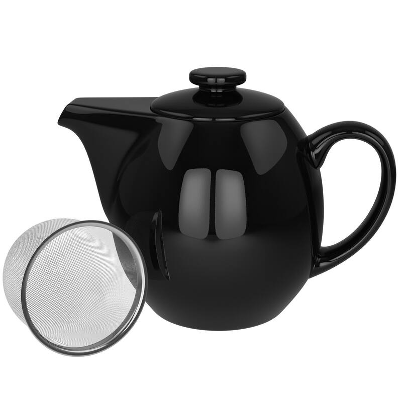 Omniware Teaz 3-4 Cup Teapot with Infuser - 24 oz - Black