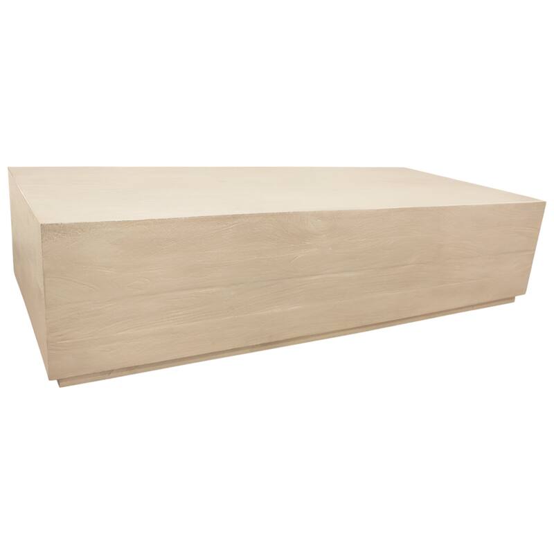 HomeRoots 66" Natural Solid Wood Distressed Coffee Table - 66' X '17' X '38