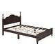 preview thumbnail 4 of 6, Full Size Retro Style Wood Platform Bed with Slat Support