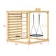 preview thumbnail 6 of 13, 8-in-1 Cedar Wood Outdoor Playset for Backyard, Kids Swing Set with Climbing Wall, Monkey Bars, Basketball Hoop & Sand Box