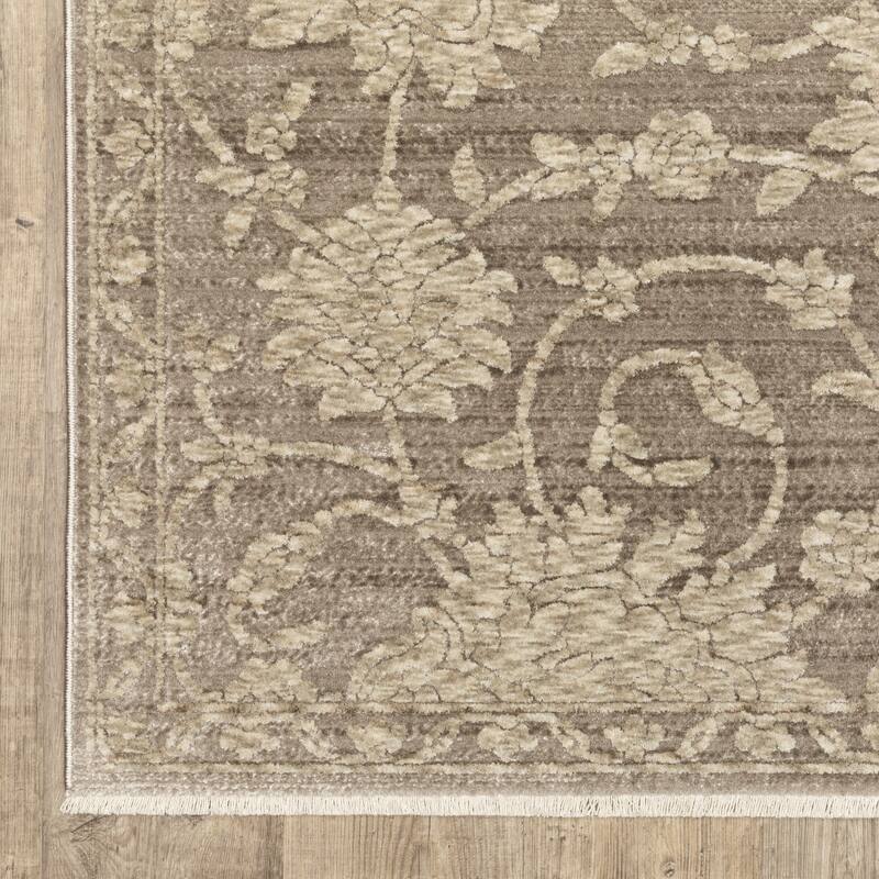 HomeRootsFloral Traditional Rectangle Area Rug