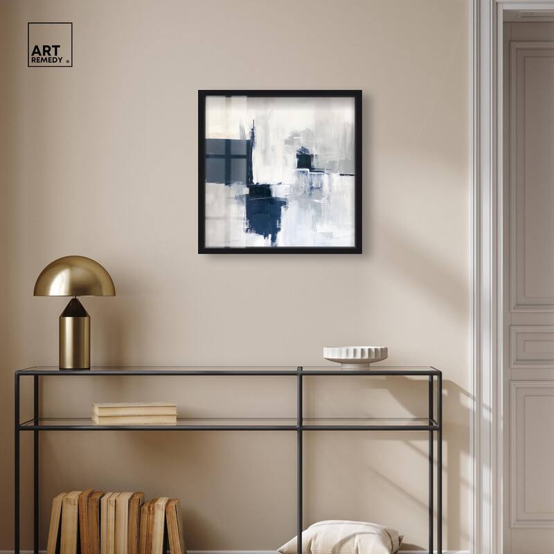Porcelain Blue on White I Shadowbox by Art Remedy