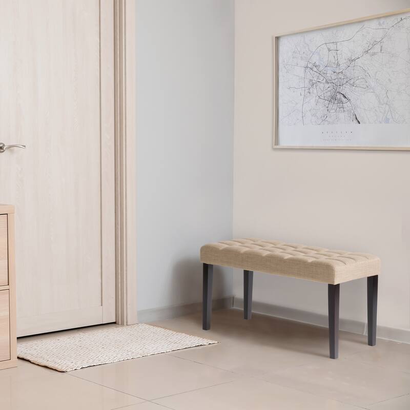 CorLiving California Fabric Tufted Bench