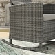 preview thumbnail 27 of 43, Corvus Fatih 3-piece Outdoor Wicker Rocking Chat Set with Cushions