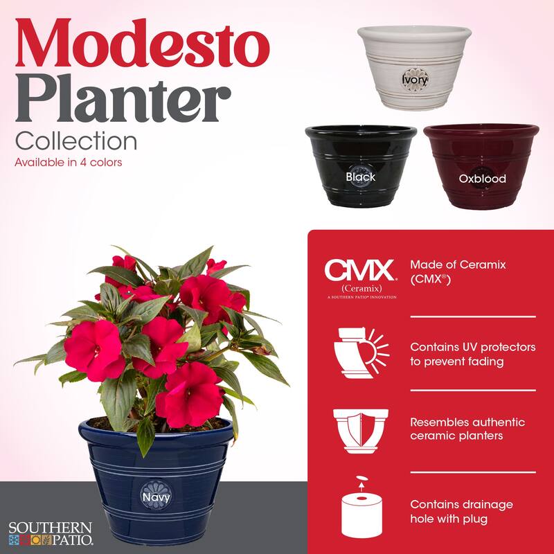 Southern Patio Modesto Handcrafted Composite Planter