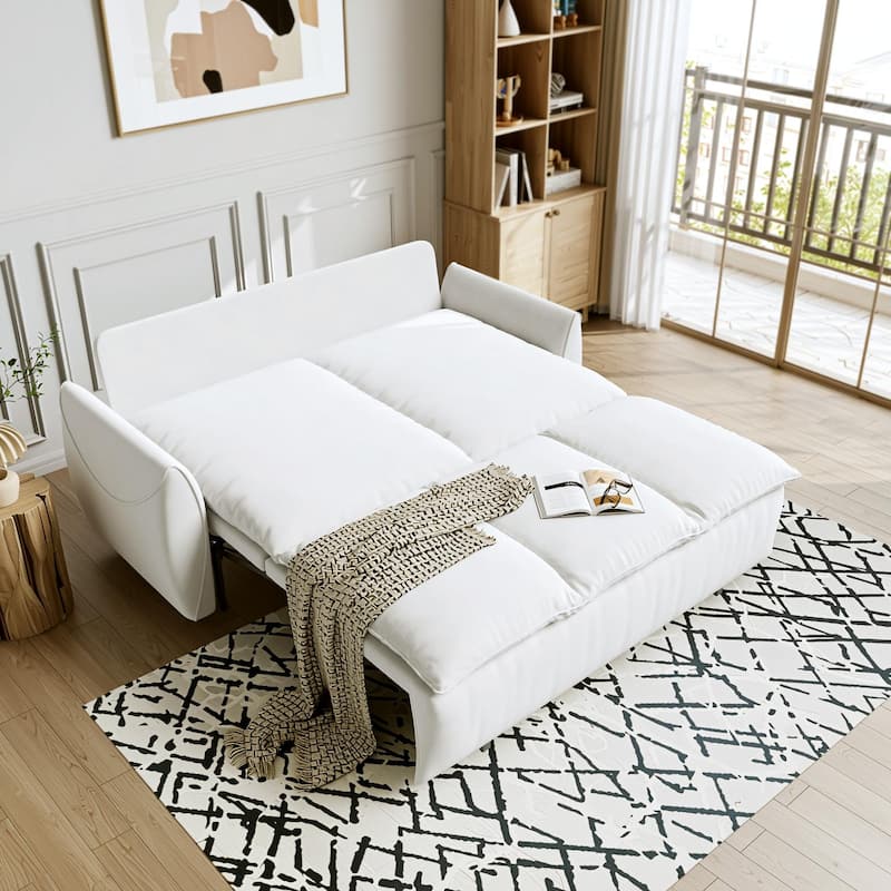 Homy Casa 70'' Velvet Pull-Out Sofa Bed, Convertible Sleeper Loveseat